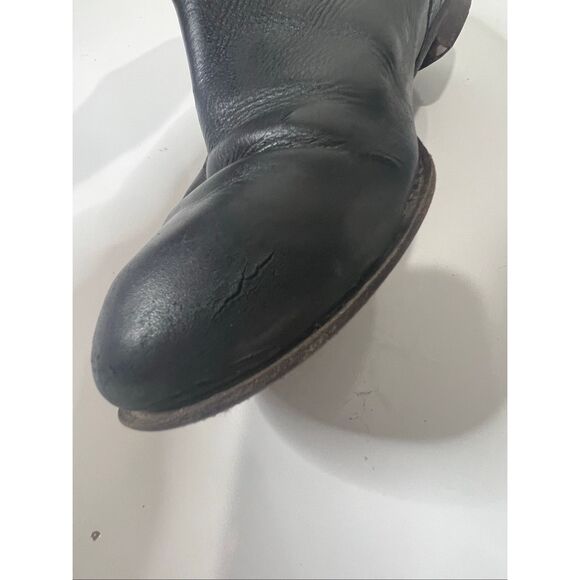 Frye Jillian Short Zip Leather Boots Black Sz 7 - Picture 7 of 12